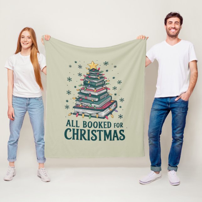 Alle gebucht für Weihnachten Geschenk für Libraria Fleecedecke (Beispiel)