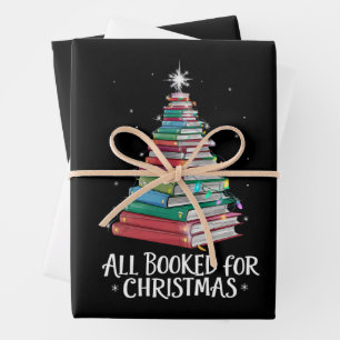 Alle gebucht für Weihnachten Librarian Xma Buchlie Geschenkpapier Set