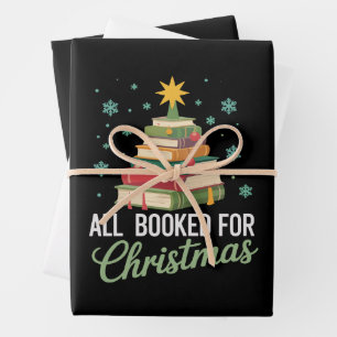 Alle gebucht für Weihnachtsbaum-Bücher Lehrer Weih Geschenkpapier Set