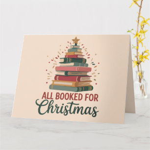 Alle gebucht für Weihnachtsbuch Baum Xmas Lehrer  Karte