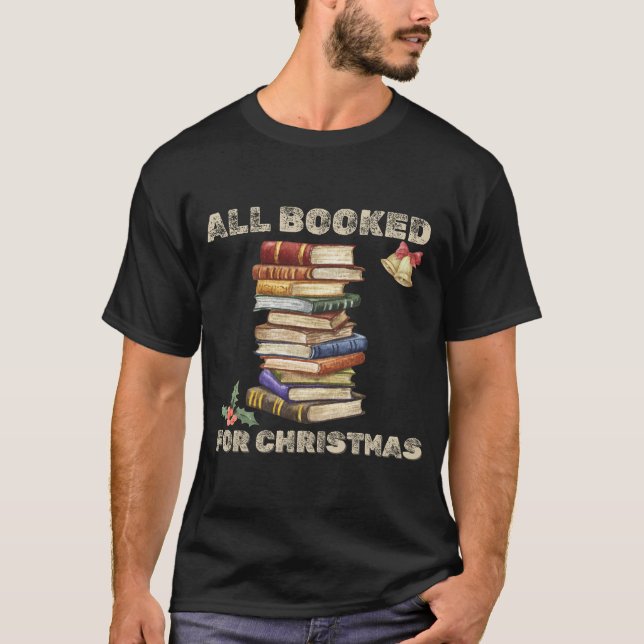 Alle gebucht für Weihnachtsbuch Lover Herren Retro T-Shirt (Vorderseite)