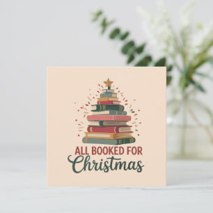 Alle gebucht für Weihnachtsbuch Tree Xmas Lehrer Feiertagskarte