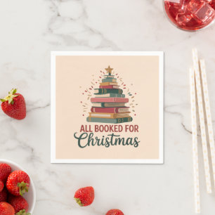 Alle gebucht für Weihnachtsbuch Tree Xmas Lehrer Serviette