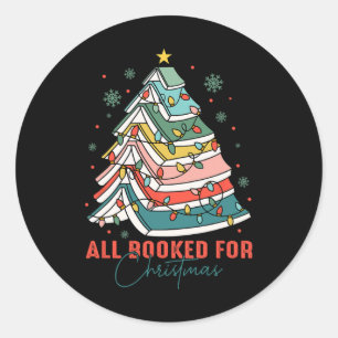 Alle gebucht für Weihnachtsbuch Weihnachtsbaum Lic Runder Aufkleber