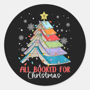 Alle gebucht für Weihnachtsbuch Weihnachtsbaum Lic Runder Aufkleber
