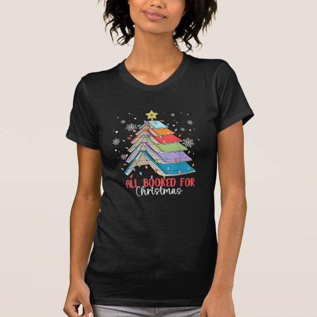 Alle gebucht für Weihnachtsbuch Weihnachtsbaum Lic T-Shirt (Vorderseite)