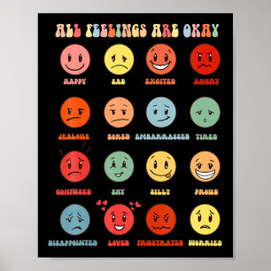 Alle Gefühle sind okay psychische Gesundheitsprobl Poster