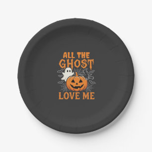 Alle Geister lieben mich Halloween-Design_1 Pappteller