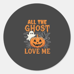 Alle Geister lieben mich Halloween-Design_1 Runder Aufkleber