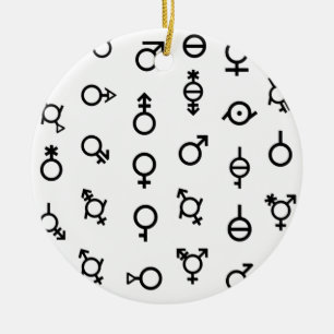 Alle Gender-Symbole Muster Keramik Ornament