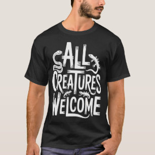 Alle Geschöpfe Willkommen Fördert Wildtiere Schlan T-Shirt