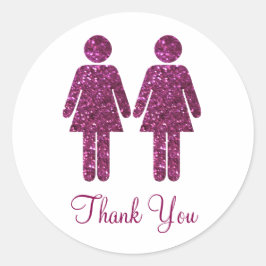 Alle Girls-Glitzer Runder Aufkleber