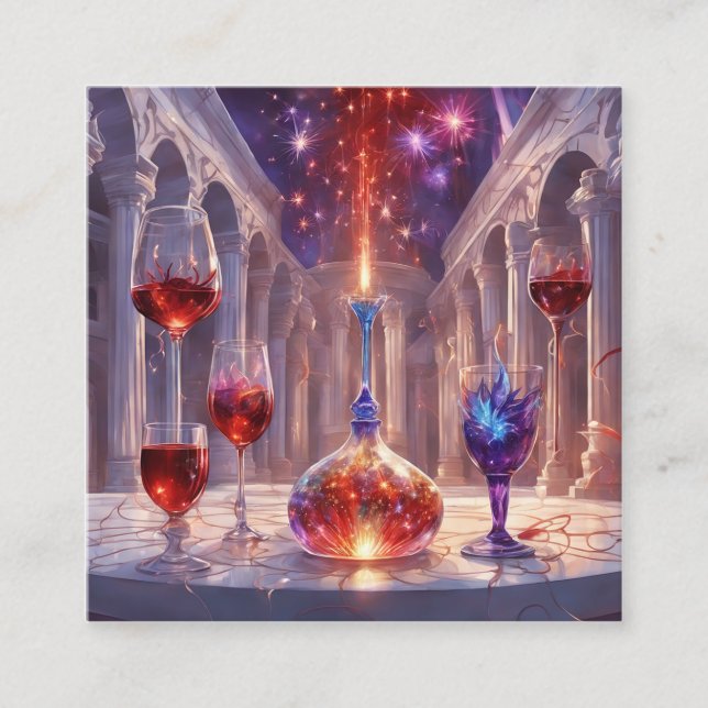 Alle glassblühenden Superrealismus Stil städtische Quadratische Visitenkarte (Vorderseite)