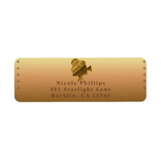 Alle Gold Cinema & Stars Hollywood Party Einladung (Vorne)