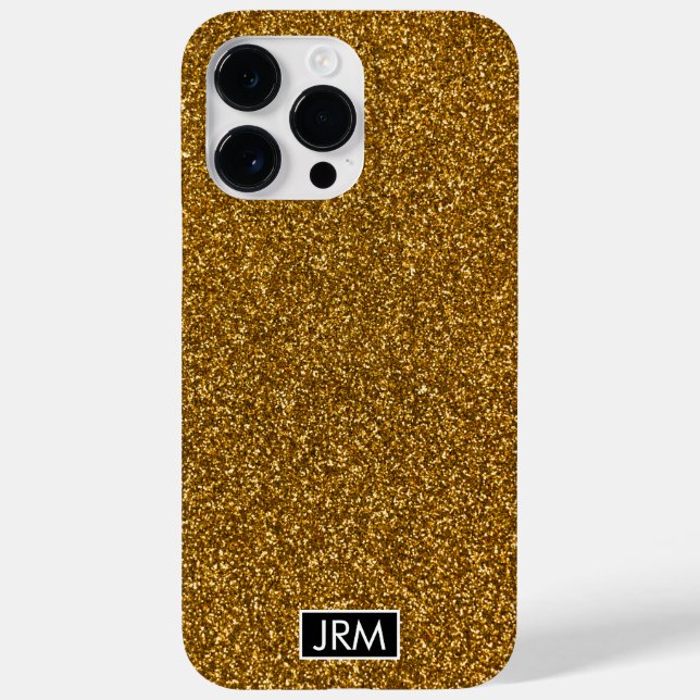 Alle Gold Glitzer Glitzern Shiny Custom Monogram Case-Mate iPhone Hülle (Rückseite)