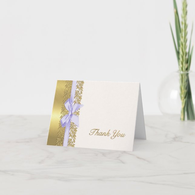 Alle Gold Vine Border Vielen Dank Dankeskarte (Vorderseite)