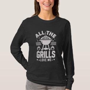 Alle Grills Liebe Me Funny GRILLEN Summer Cookout T-Shirt