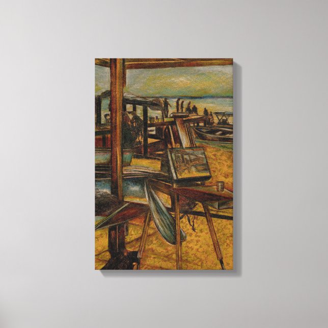 Alle großartigen Bilder beginnen mit einem Pinsels Leinwanddruck (Vorderseite)