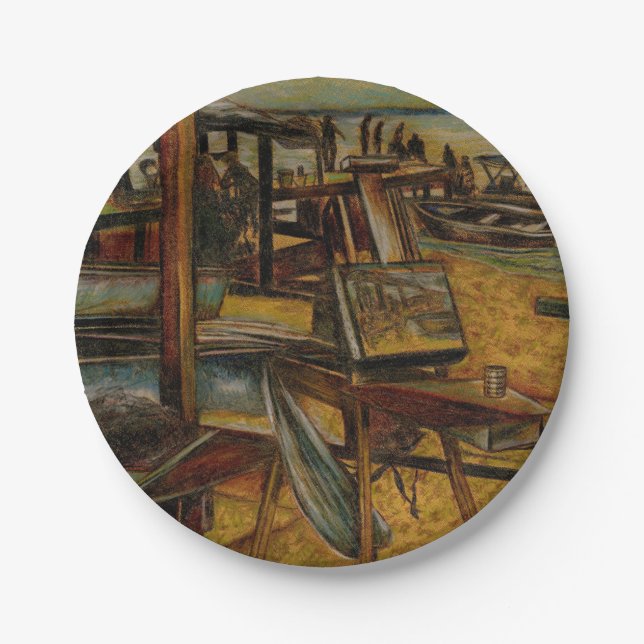 Alle großartigen Malereien beginnen mit einem Pins Pappteller (Vorderseite)