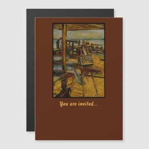 Alle großen Gemälde beginnen mit einem Pinselstric Magneteinladung