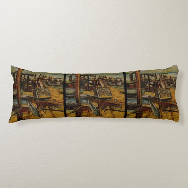 Alle großen Gemälde beginnen mit einem Pinselstric Seitenschläferkissen (Vorderseite)