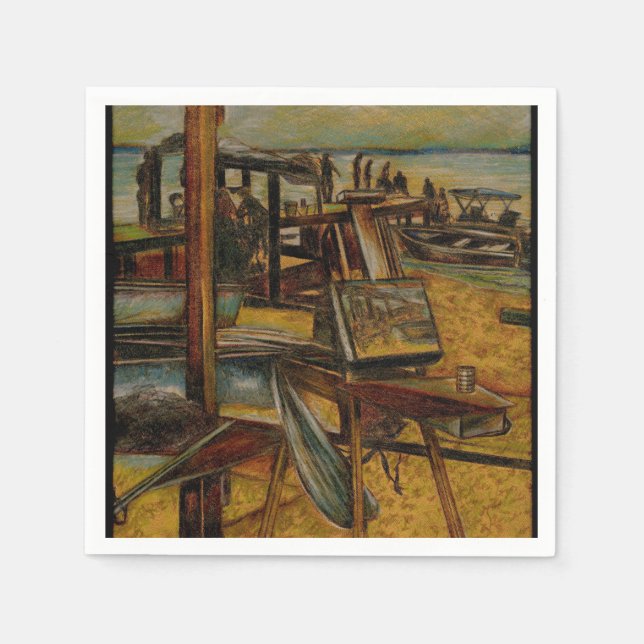 Alle großen Gemälde beginnen mit einem Pinselstric Serviette (Vorderseite)