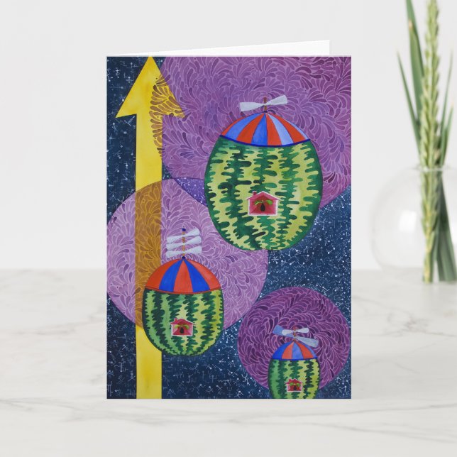 Alle gute Wassermelone gehen zum Himmel Karte (Vorderseite)