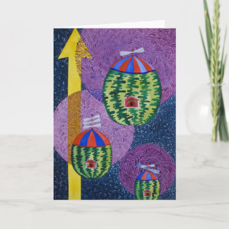 Alle gute Wassermelone gehen zum Himmel Karte