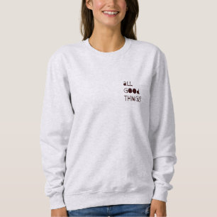 Alle guten Dinge (Lila/graue Spots) Sweatshirt