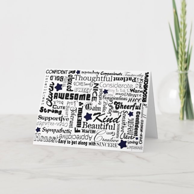 Alle guten Dinge über dich Karte (Vorderseite)