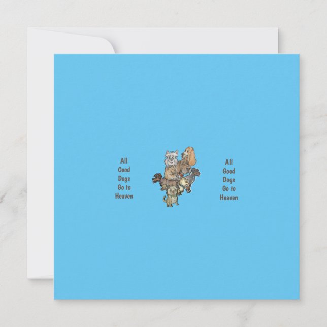 Alle guten Hunde gehen in den Himmel Karte (Vorderseite)