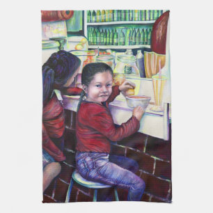 Alle guten kleinen Mädchen bekommen Eis Creme, Mex Küchentuch