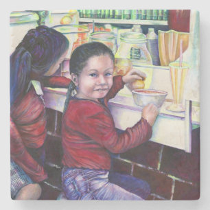 Alle guten kleinen Mädchen bekommen Eiscreme, Mexi Steinuntersetzer