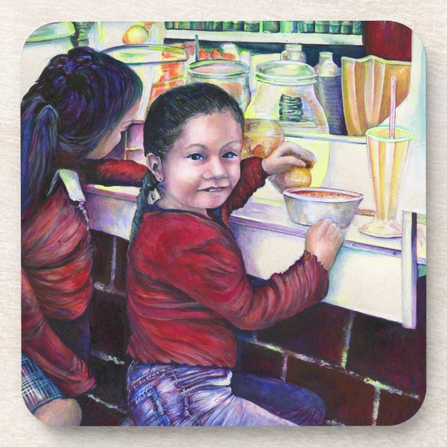 Alle guten kleinen Mädchen bekommen Eiscreme, Mexi Untersetzer (Vorderseite)