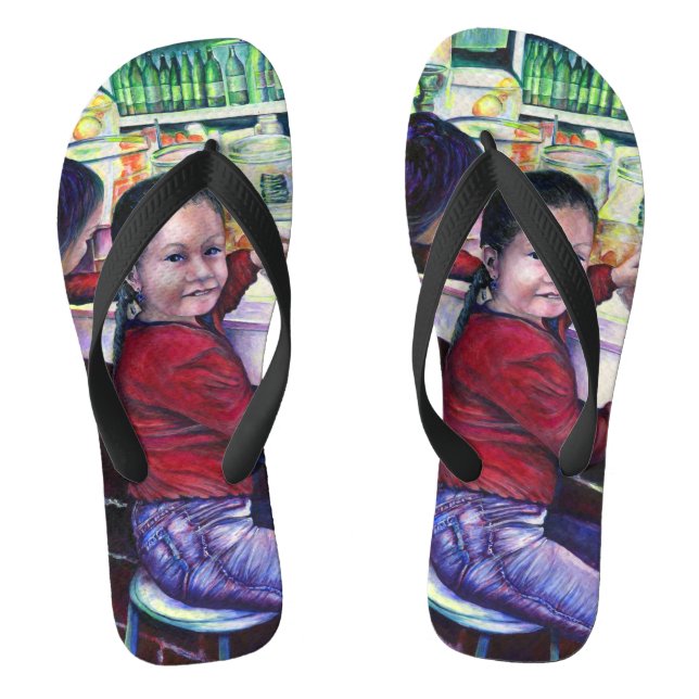 Alle guten Mädchen erhalten Eiscreme Flip Flops (Fußbett)