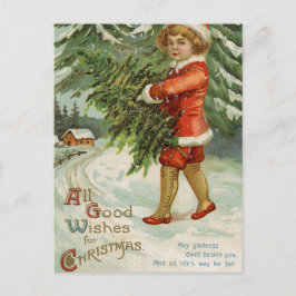 Alle guten Wünsche zu Weihnachten - Vintage Postka