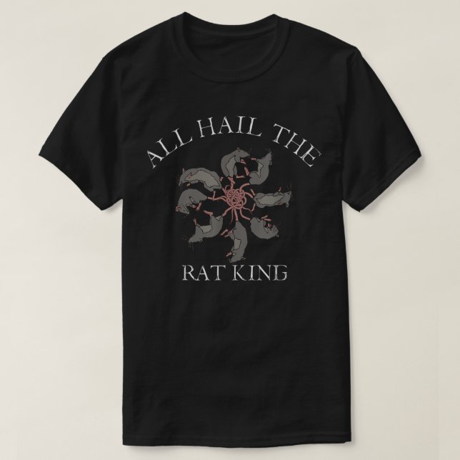 Alle Hagel der Rat King Mittelalterliche Rats Nage T-Shirt (Design vorne)