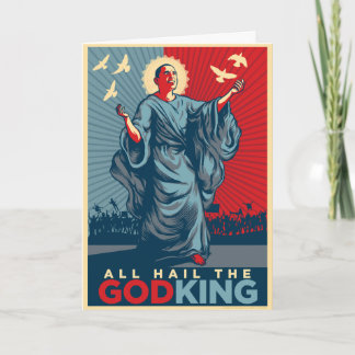Alle hageln die Gott-König Personalized Gruß-Karte Karte
