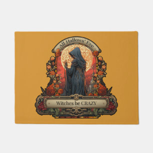 Alle Hallow's Eve Hexen sind verrücktes Halloween- Fußmatte