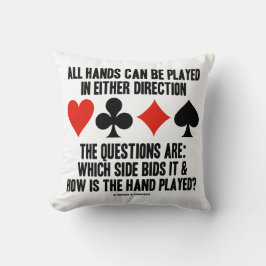 Alle Hände (Bridge) können in beide Richtungen ges Kissen