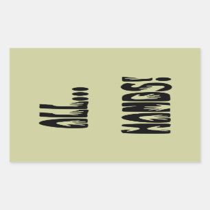 Alle Hände Rechteckiger Aufkleber