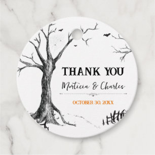 Alle Hasen Eve Halloween Tree Round Favor Tags Geschenkanhänger