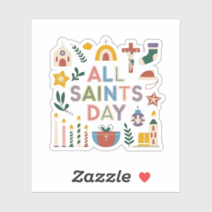 Alle Heiligen feiern den bedeutsamen Tag Aufkleber