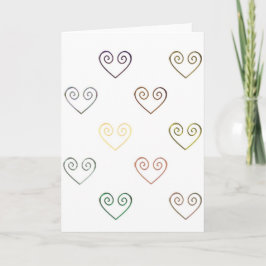 Alle Herzen durch Vintage Liebe-Karte Feiertagskarte