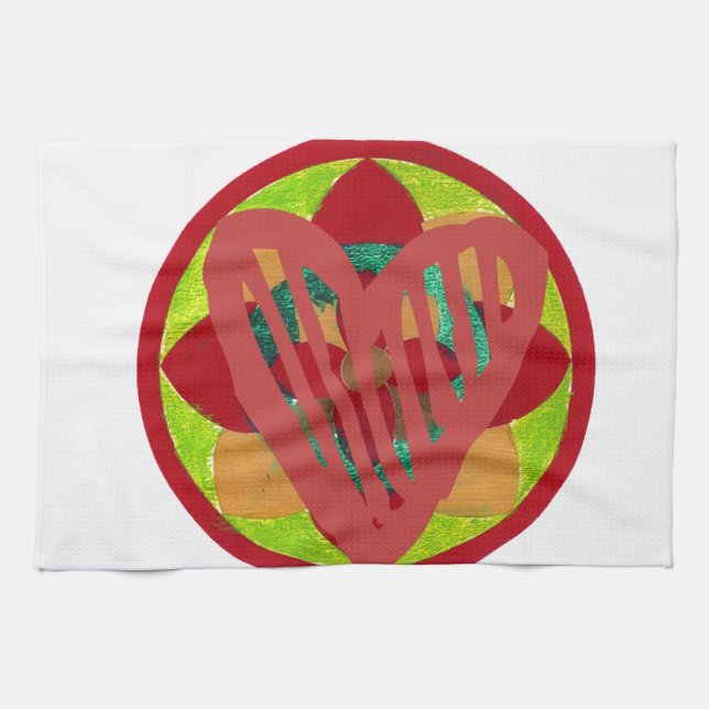 Alle Herzen gehen Zuhause für Valentiner Kunstdruc Geschirrtuch (Horizontal)