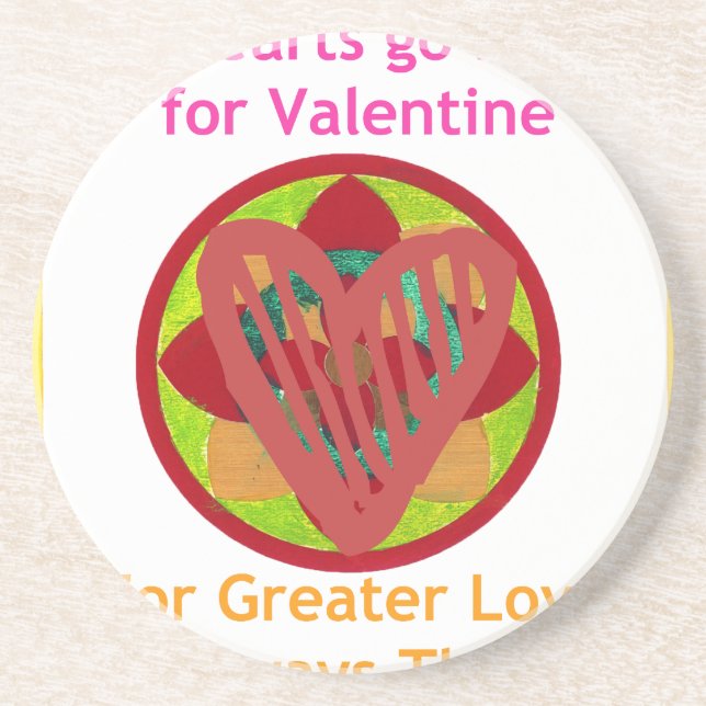 Alle Herzen gehen Zuhause für Valentiner Kunstdruc Getränkeuntersetzer (Vorne)