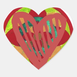 Alle Herzen gehen Zuhause für Valentiner Kunstdruc Herz-Aufkleber