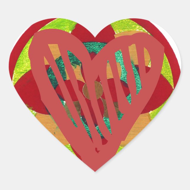 Alle Herzen gehen Zuhause für Valentiner Kunstdruc Herz-Aufkleber (Vorderseite)