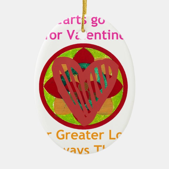 Alle Herzen gehen Zuhause für Valentiner Kunstdruc Keramik Ornament (Vorne)