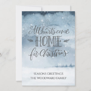 Alle Herzen kommen Zuhause für Weihnachten Wasserf